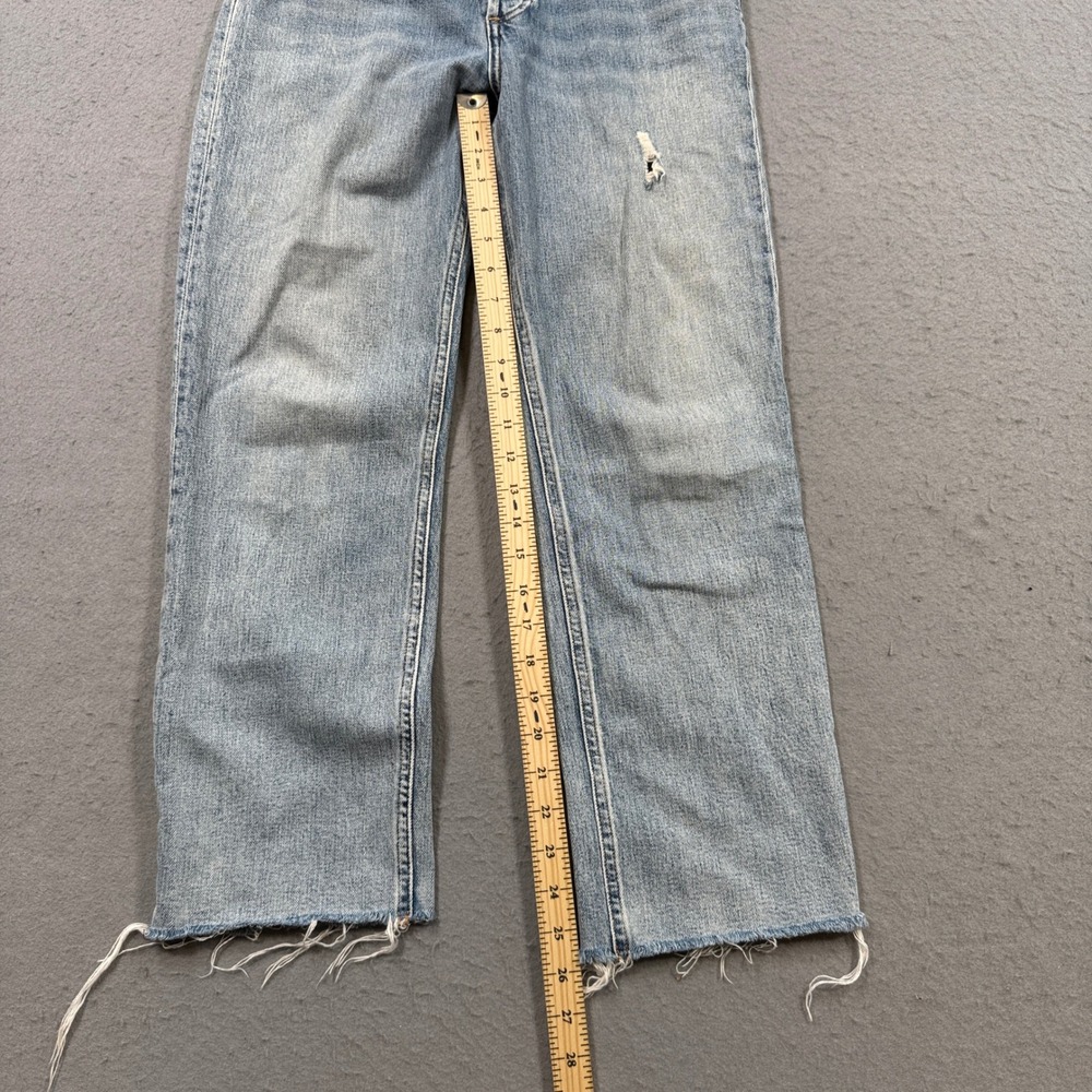 Denim Forum Jeans Women's 29 Blue Light Wash Denim Arlo High Rise Straight Leg - Picture 5 of 8